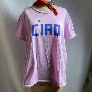 Clare V Lavendar CIAO tee shirt